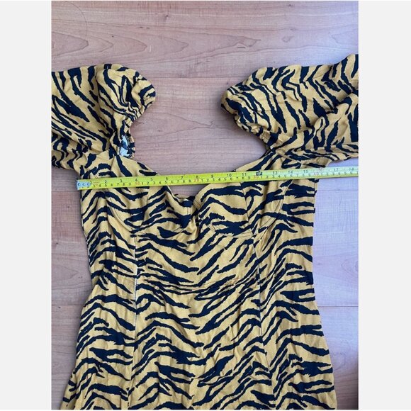 Reformation Kopa Tigress Mini Dress Animal Print Womens 8 - Picture 8 of 8
